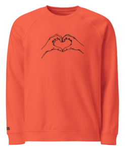 Unisex organic raglan sweatshirt