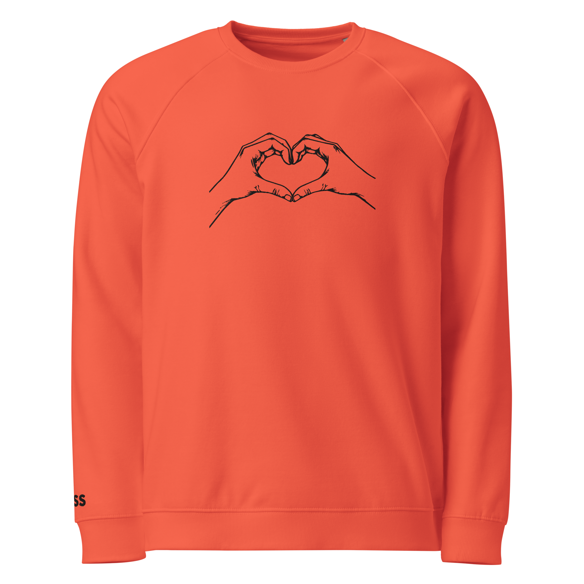 Unisex organic raglan sweatshirt