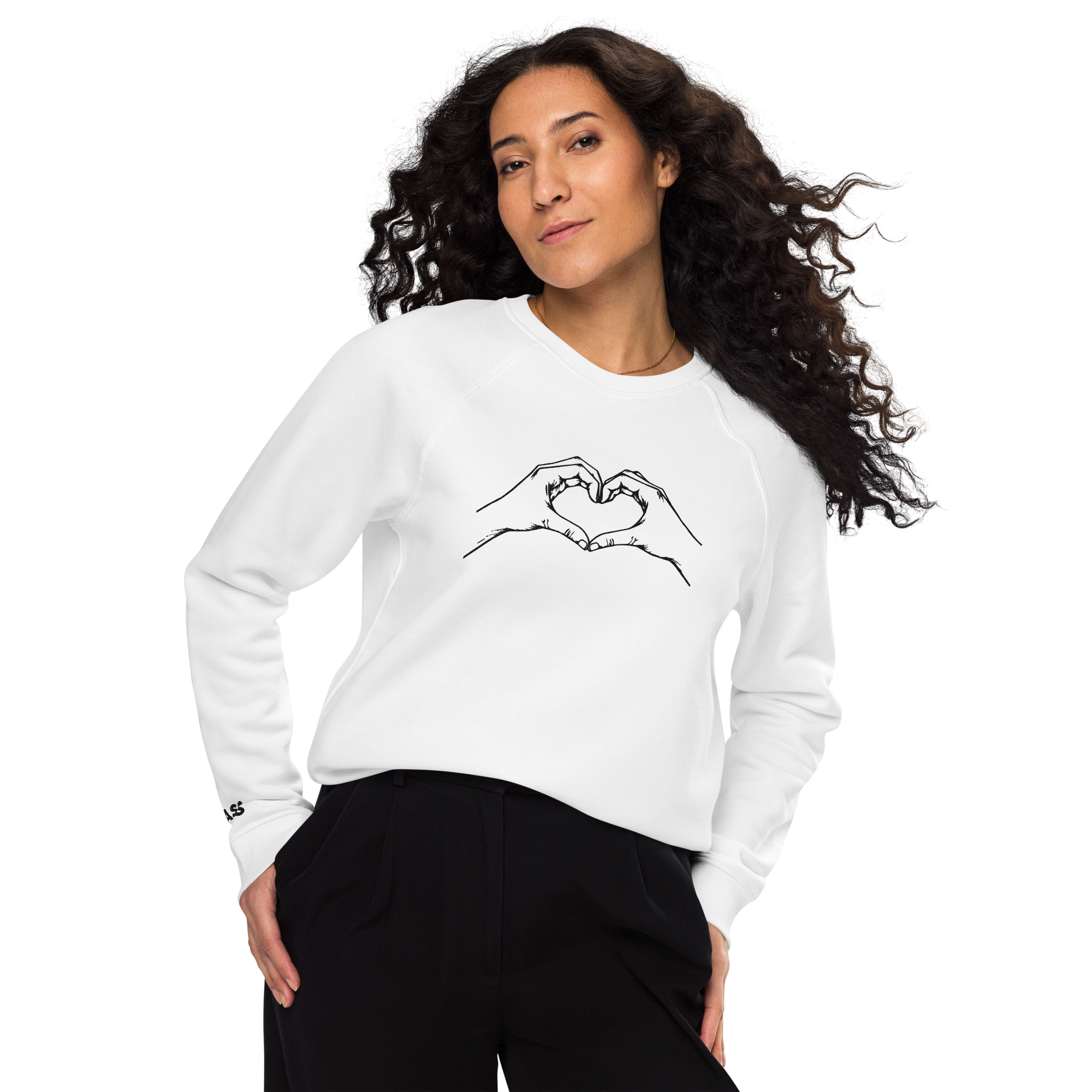 Unisex organic raglan sweatshirt - Image 3