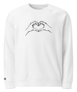 Alternative view of Unisex organic raglan sweatshirt