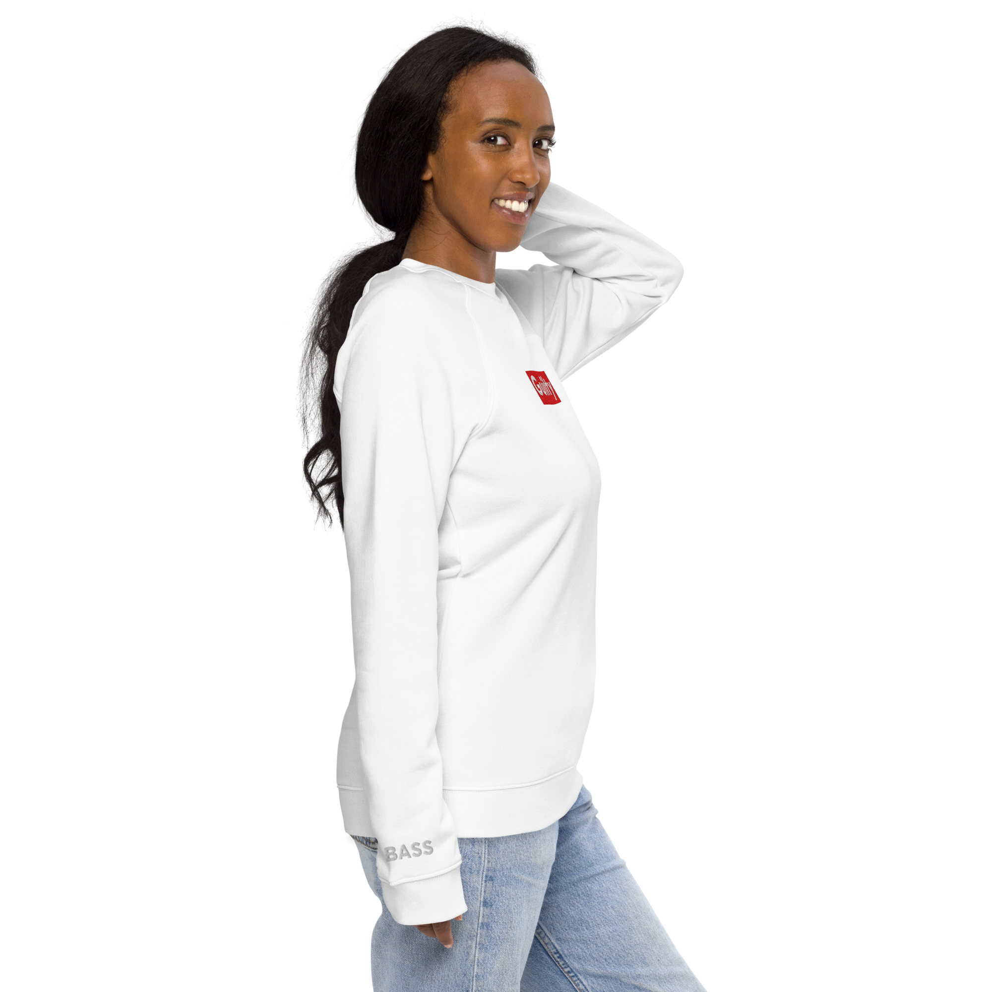 Unisex organic raglan sweatshirt - Image 6