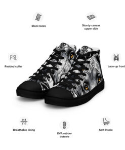 Womens high top canvas shoes specs